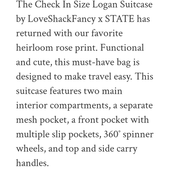 ISO Only!!! Loveshackfancy Logan suitcase - Picture 3 of 5